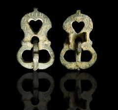 Ancient Roman Bronze Buckle Heart Motif Plate 41mm Certified wCOA Artifact