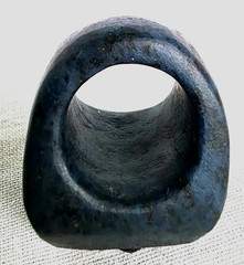 300 BC Authentic Ancient Roman hololith Ring Engraved Gemstone Depict Eagle