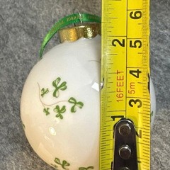 Royal Tara fine bone China, Ireland Shamrock Ornament on a green ribbon