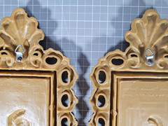 Vintage 1976 Pair of HOMCO Wall Hangings 7410 Made in USA A DART IND. 19″ X 7.5″