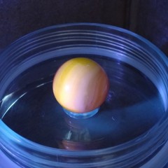 .71″ Vintage Sunburst Sunrise Orange UV Yellow Akro Vitro Marble