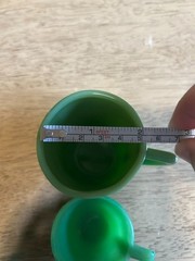 1944 J. Pressman Co. Chiquita Jade Gr Akro Agate “Tea for Six” Fingerloop