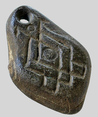 300 BC Ancient Carved Engraved Gemstone Pendant Medallion Wearable Amulet Unisex