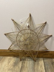 Vintage Ratan Boho Wall Hanging Starburst From 1980’s