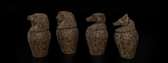 Authentic Ancient Egyptian Antiquities Canopic jars Artifact figure BC