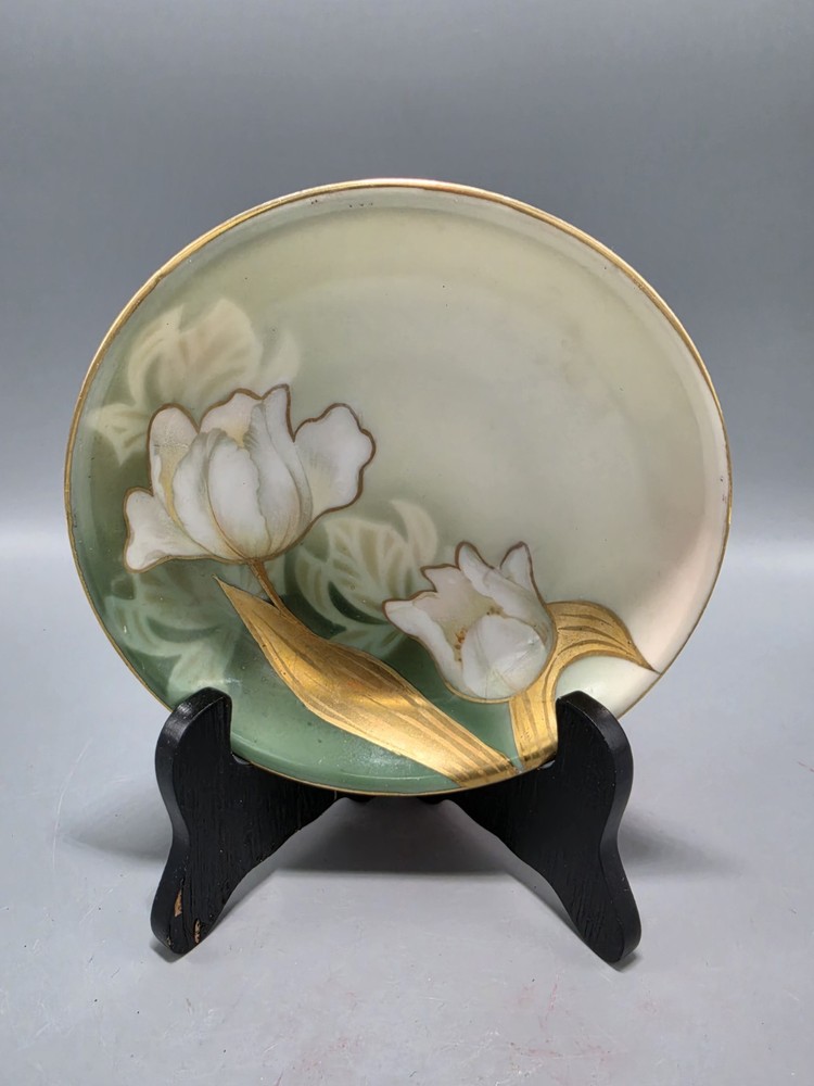 Vintage Hand-painted RS Germany Porcelain Bowl Art Nouveau Style Flowers