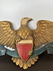 Vintage Sexton 27” Patriotic American Eagle Shield Wall Plaque Cast Aluminum