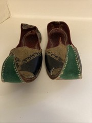 Pair Of Vintage Traditional Leather Ottoman Shoes From India