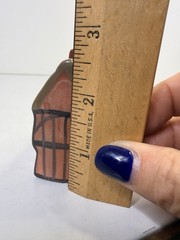 RAREMudlen End Studio Felsham Suffolk Pottery Miniature Thatched Cottage RED #4R