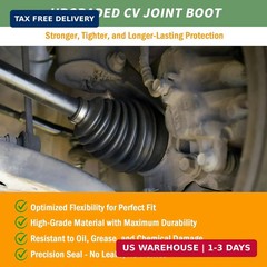 2-Pack Universal CV Axle Boot Repair Kit, Flexible Silicone CV Joint Boot Fits 1