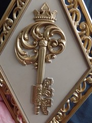 Vintage Dart Ind 1960’s Hollywood Regency Diamond Gold Wall Art Decor #4271