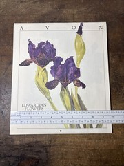 Vintage Avon Edwardian Flowers 1990 Calendar Botanical Lithograph PI-81147-9