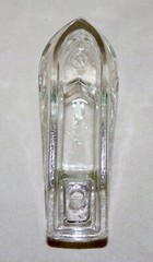 Boat Hollow Candy Holder Clear Glass ~ 4 3/4” Long 1940’s