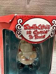 RANKIN-BASS SANTA CLAUS IS COMIN’ COMING TO TOWN SANTA CLAUS ORNAMENT, ENESCO!!