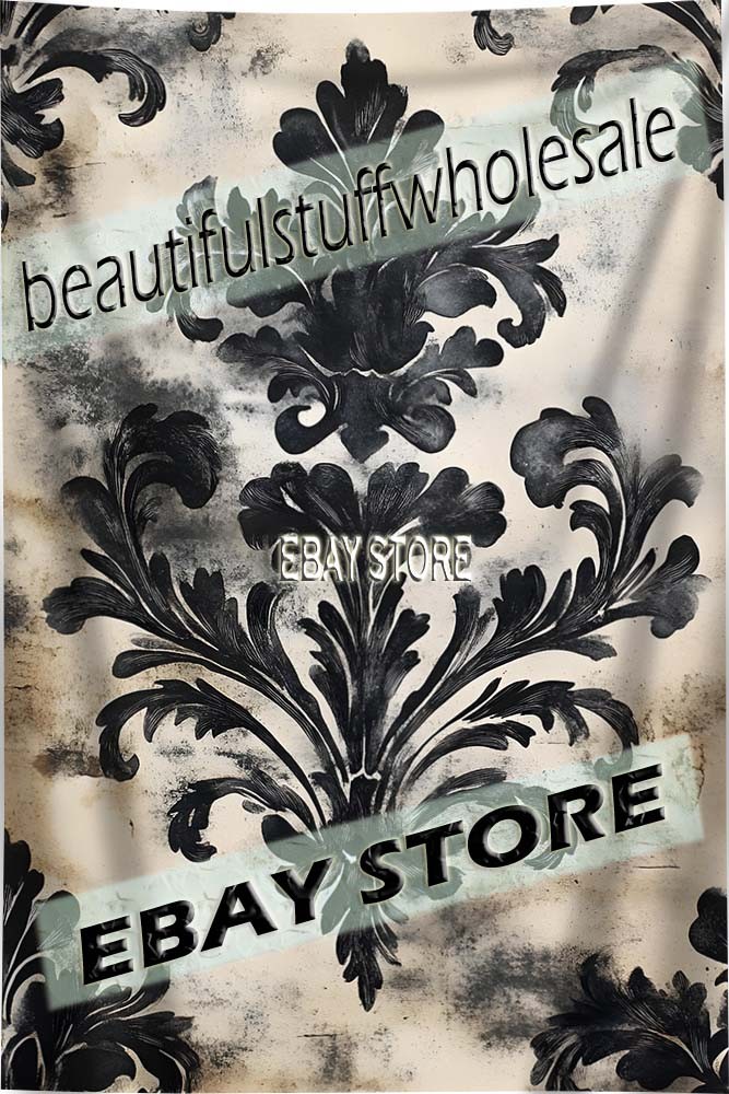 Gothic Wall Tapestry Dark Victorian Pattern victorian haunted luxury 59X82 in
