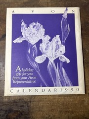 Vintage Avon Edwardian Flowers 1990 Calendar Botanical Lithograph PI-81147-9