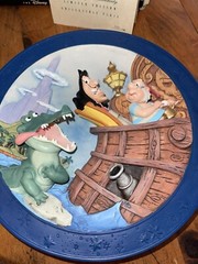 Disney 😊 Peter Pan Croc 3D Relief Plate It’s the Croc Tic-Toc-Tic-Toc