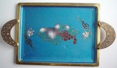 ONE VINTAGE TRAY, MADE IN ISRAEL***** UN ANCIEN PLATEAU FAIT EN ISRAEL