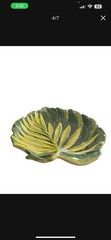 Vintage Handcrafted Hand painted Fitz And Floyd “Cape Town” Tray Green Leaf