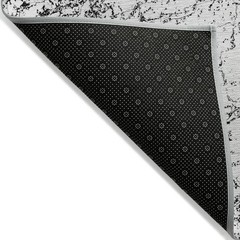 10′ X 14′ Black White And Gray Abstract Washable Rug
