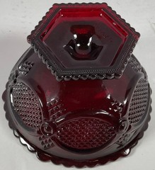 Vintage Avon 1876 Cape Cod Ruby Red Candy Dish