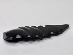 Black Obsidian Style Hand Knapped Arrowhead Point 2.5 In Authenticity Unknown