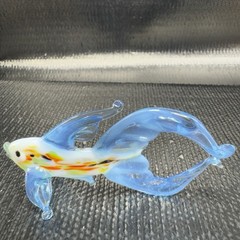 Venetian Art Glass Hand Blown Fish Hand Made Italian Glass Delicate Figurine VTG
