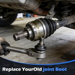 CV Boot Kit, Universal Drive Shaft Joint Boot Set with 2 Clamps，CV Boots