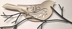 Rustic Bird On Branch Metal Wall Mount 12″ Home Décor Unbranded Pre-owned