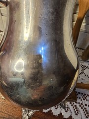 F.B. Rogers Silver Co. Silverplate Footed Pitcher Jug Silver on Copper 3707