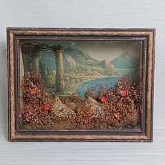 Vintage Italy Miniature Diorama Shadow Box 3D Wall Art Decor