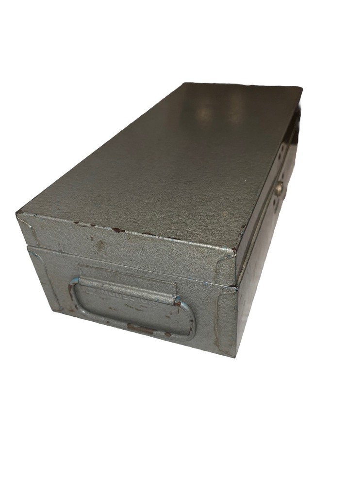 Vintage Metal Steel Storage Box No Key