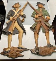Colonial Army Minute Men. SEXTON MCM WALL DECOR SOLDIERS.