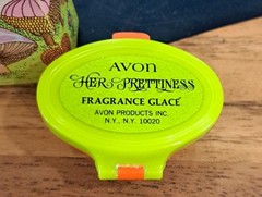 Vintage Avon Her Prettiness Ladybug Fragrance Glace Solid Perfume with Box