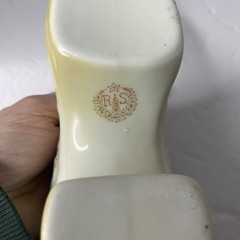 VINTAGE RS SUHL MARKED HAND PAINTED VICTORIAN EDWARDIAN PORCELAIN SHOE