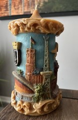 VTG Berlin Germany Johann Gunter Walldurn Baden Carved Eternal Candle Non Melt
