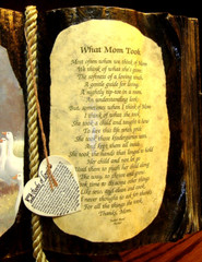 Vtg 1987 Resin Coated “Books of Love~What Mom Took” by Judith Bond~Poem 710
