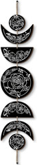 Boho Wall Decoration Moon Phases Wall Art Stars Moon Decoration Minimalist Room
