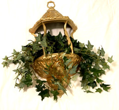 Vintage 1975 Gold Floral /Ivy Holder Wall Vase 23.25″x11″ Syroco Burwood #1300