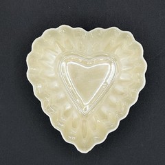 Vntg Belleek Irish Fine Parian China Porcelain Heart Dish 3rd Mark 1926-1946