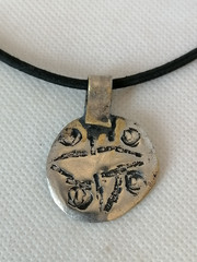 Extremely Rare Ancient Viking Amulet Coin Silver Color Pendant Artifact Stunning
