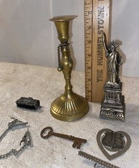 VINTAGE COLLECTIBLE MIXED SOUVENIR LOT PEWTER BRASS CAST METAL ETC