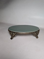 Display Stand Celadon Oval Napoleon’s Empire Style Porcelain/Gilt Bronze, Ormolu
