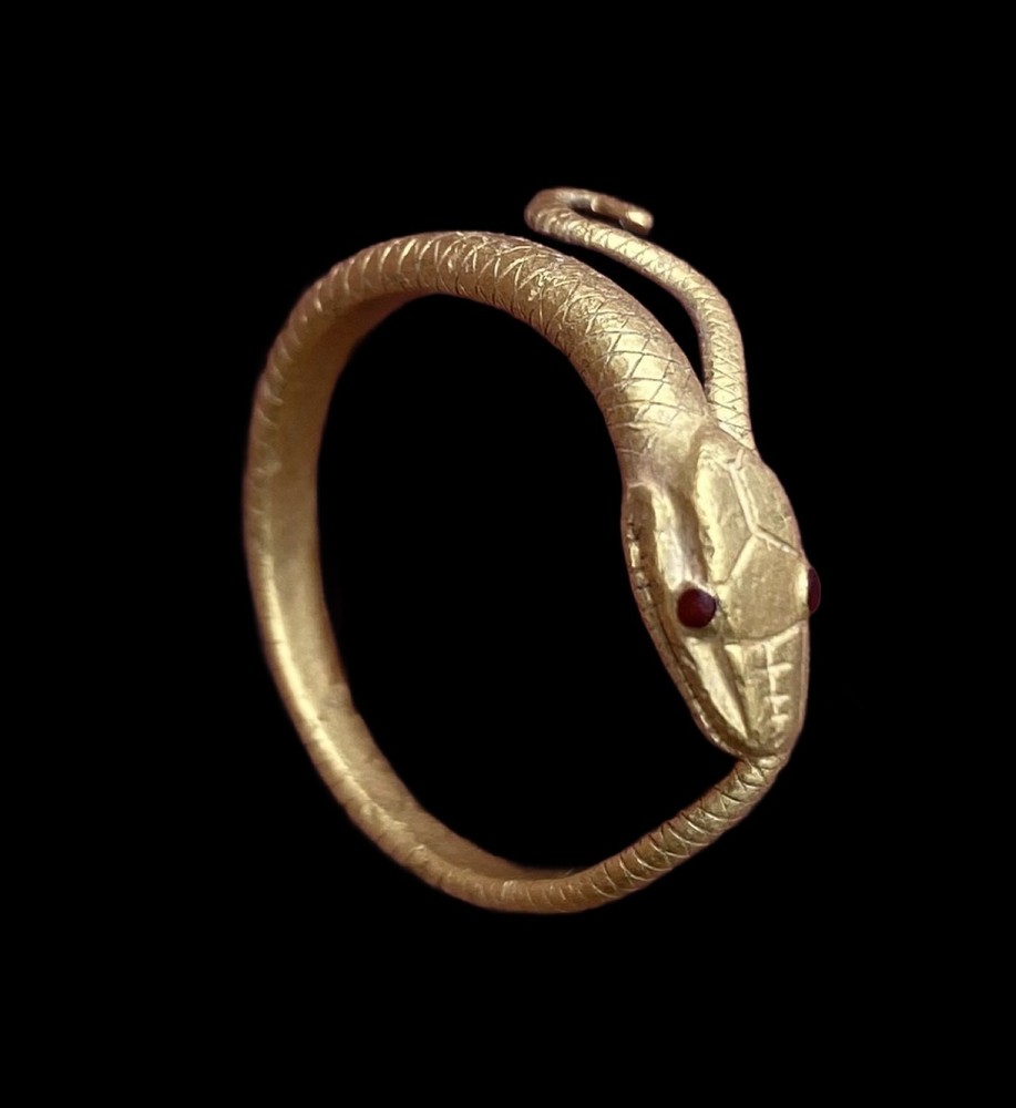 BEAUTIFUL ANCIENT ROMAN GOLD SERPENT RING – CIRCA 1st/2nd Century AD (2399)