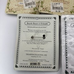Boyds The Bearwear Collection Set 0f 5 New On Cards Pins Brooches Oakley Minnie