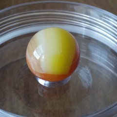.71″ Vintage Sunburst Sunrise Orange UV Yellow Akro Vitro Marble
