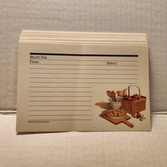 Longaberger Basket 25 4×6 LARGE Shades of Autumn Recipe Cards Kitchen Baking
