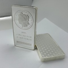 10 Oz Silver Plated Collectible Bar Non Magnetic Bullion Style Souvenir