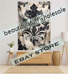 Gothic Wall Tapestry Dark Victorian Pattern victorian haunted luxury 59X82 in