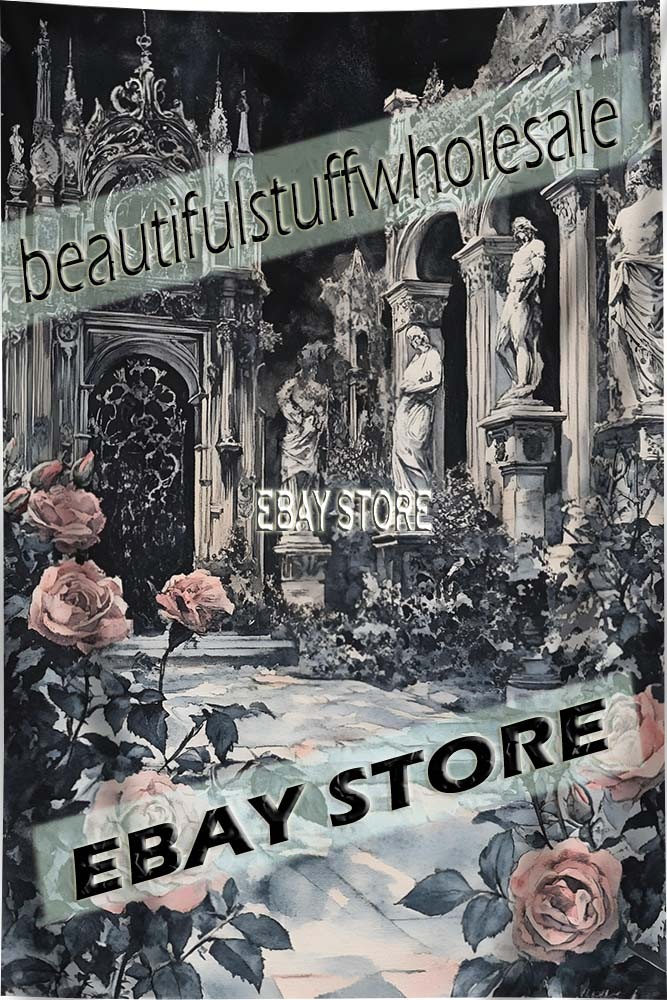 Gothic Roses Wall Hanging Tapestry Vintage Romantic Decor 39X59 in